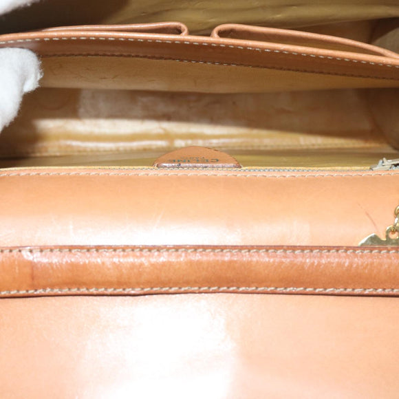 CELINE Macadam Canvas Shoulder Bag PVC Beige Brown Auth yk9762