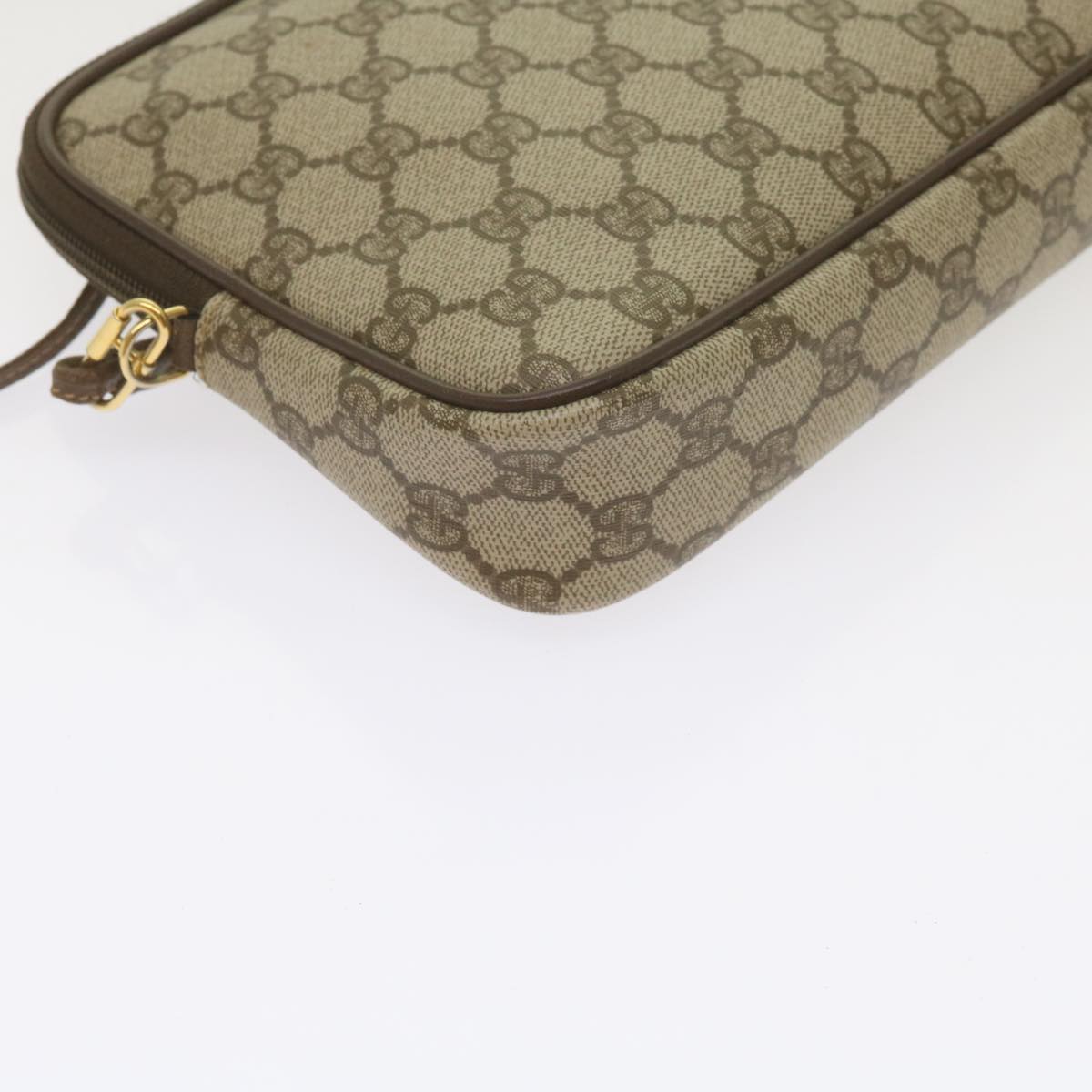 GUCCI GG Canvas Shoulder Bag PVC Beige Auth yk9779