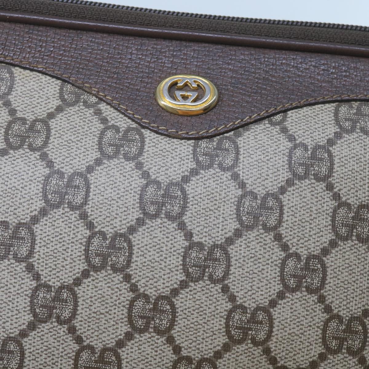 GUCCI GG Canvas Shoulder Bag PVC Beige Auth yk9779