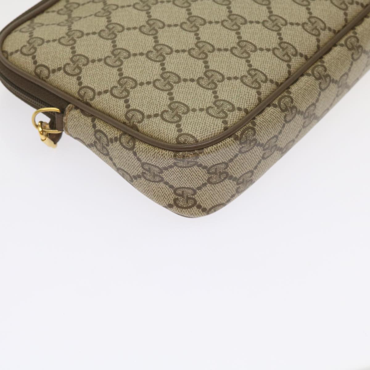 GUCCI GG Canvas Shoulder Bag PVC Beige Auth yk9820