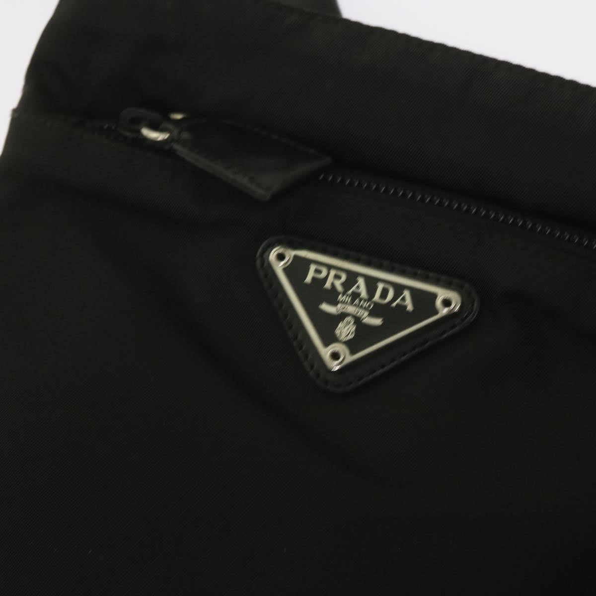 PRADA Shoulder Bag Nylon Black Auth yk9837
