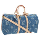 LOUIS VUITTON Monogram Denim Keepall Bandouliere 45 Bag M24315 LV Auth yk9898SM-1