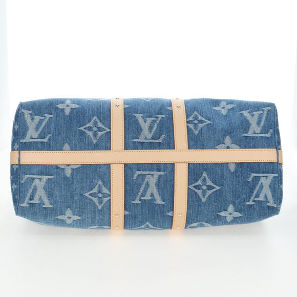 LOUIS VUITTON Monogram Denim Keepall Bandouliere 45 Bag M24315 LV Auth yk9898SM