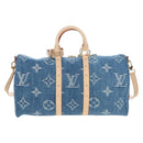 LOUIS VUITTON Monogram Denim Keepall Bandouliere 45 Bag M24315 LV Auth yk9898SM-2