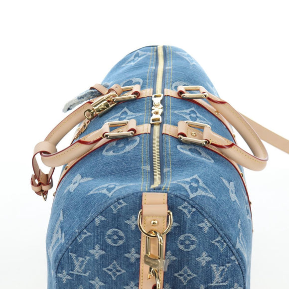 LOUIS VUITTON Monogram Denim Keepall Bandouliere 45 Bag M24315 LV Auth yk9898SM