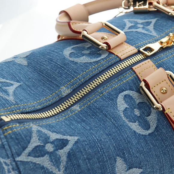 LOUIS VUITTON Monogram Denim Keepall Bandouliere 45 Bag M24315 LV Auth yk9898SM