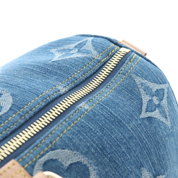 LOUIS VUITTON Monogram Denim Keepall Bandouliere 45 Bag M24315 LV Auth yk9898SM