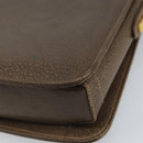 GUCCI Shoulder Bag Leather Gray Gold Auth YKZ007-16