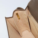 GUCCI Shoulder Bag Leather Gray Gold Auth YKZ007-21