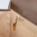 GUCCI Shoulder Bag Leather Gray Gold Auth YKZ007-22