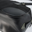 PRADA Hand Pouch Bag Nylon Black Silver Auth YKZ009-16