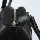PRADA Hand Pouch Bag Nylon Black Silver Auth YKZ009-9