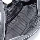 PRADA Hand Pouch Bag Nylon Black Silver Auth YKZ009-11
