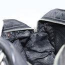 PRADA Hand Pouch Bag Nylon Black Silver Auth YKZ009-20