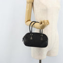 PRADA Hand Pouch Bag Nylon Black Silver Auth YKZ009-23