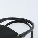 PRADA Hand Pouch Bag Nylon Black Silver Auth YKZ009-14