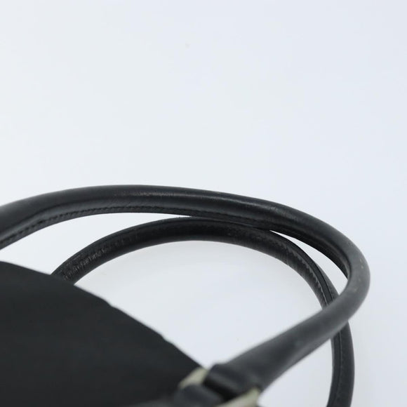 PRADA Hand Pouch Bag Nylon Black Silver Auth YKZ009
