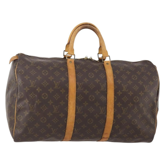 LOUIS VUITTON Monogram Keepall 50 Boston Bag M41426 LV Auth YKZ016