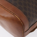 CELINE Macadam Canvas Shoulder Bag PVC Leather Brown Gold Auth YKZ018-8