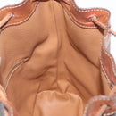 CELINE Macadam Canvas Shoulder Bag PVC Leather Brown Gold Auth YKZ018-20