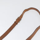 CELINE Macadam Canvas Shoulder Bag PVC Leather Brown Gold Auth YKZ018-14