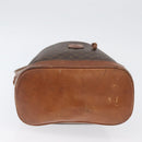 CELINE Macadam Canvas Shoulder Bag PVC Leather Brown Gold Auth YKZ018-5