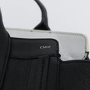 Chloe Alison Tote Bag Leather Black Gold Auth YKZ026-10