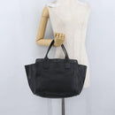 Chloe Alison Tote Bag Leather Black Gold Auth YKZ026-20