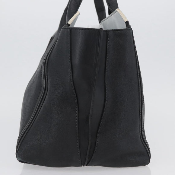 Chloe Alison Tote Bag Leather Black Gold Auth YKZ026