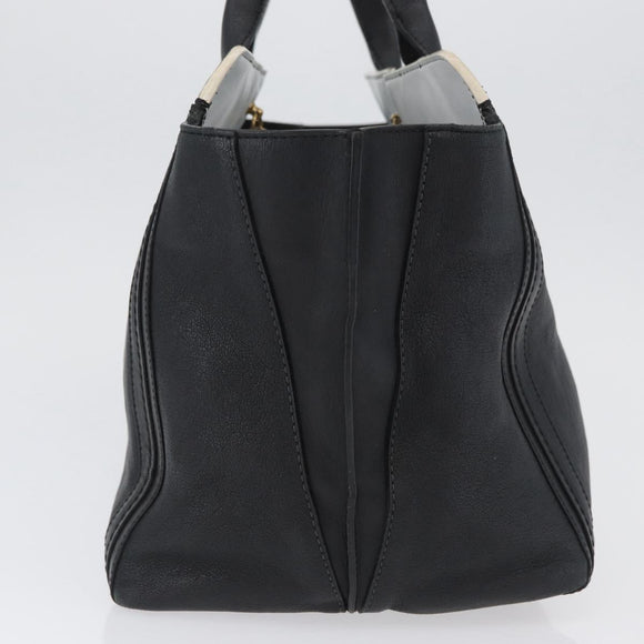 Chloe Alison Tote Bag Leather Black Gold Auth YKZ026