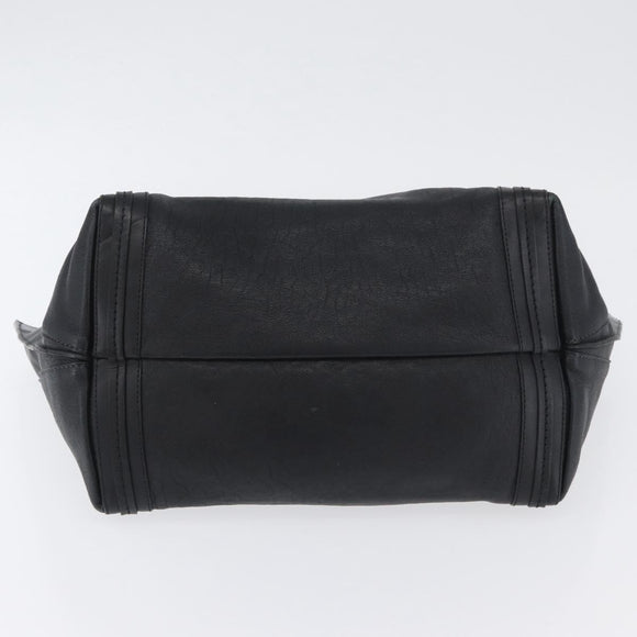 Chloe Alison Tote Bag Leather Black Gold Auth YKZ026