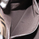 FENDI Zucca Canvas Mamma Baguette Shoulder Bag Black Brown Auth YKZ028A-23