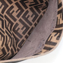 FENDI Zucca Canvas Mamma Baguette Shoulder Bag Black Brown Auth YKZ028A-24