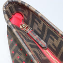 FENDI Zucca Canvas Tote Bag Black Brown Auth YKZ029A-14