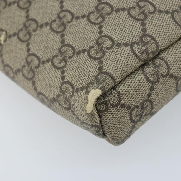 GUCCI GG Supreme Shoulder Bag PVC Beige Gold 223666 Auth YKZ033