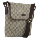 GUCCI GG Supreme Shoulder Bag PVC Beige Gold 223666 Auth YKZ033-1