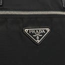 PRADA Hand Bag Nylon Black Silver Auth YKZ034-17