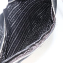 PRADA Hand Bag Nylon Black Silver Auth YKZ034-23