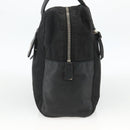 PRADA Hand Bag Nylon Black Silver Auth YKZ034-3
