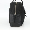 PRADA Hand Bag Nylon Black Silver Auth YKZ034-4