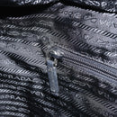 PRADA Tote Bag Nylon Black Silver Auth YKZ038-22