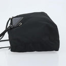 PRADA Tote Bag Nylon Black Silver Auth YKZ038-4