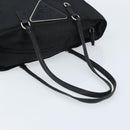 PRADA Tote Bag Nylon Black Silver Auth YKZ038-7