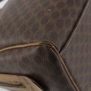 CELINE Macadam Canvas Hand Bag PVC Leather Brown Gold Auth YKZ043-17