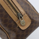 CELINE Macadam Canvas Hand Bag PVC Leather Brown Gold Auth YKZ043-19