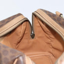 CELINE Macadam Canvas Hand Bag PVC Leather Brown Gold Auth YKZ043-20