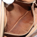CELINE Macadam Canvas Hand Bag PVC Leather Brown Gold Auth YKZ043-23