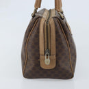 CELINE Macadam Canvas Hand Bag PVC Leather Brown Gold Auth YKZ043-3