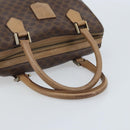 CELINE Macadam Canvas Hand Bag PVC Leather Brown Gold Auth YKZ043-7