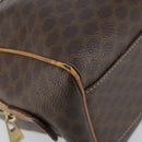 CELINE Macadam Canvas Hand Bag PVC Leather Brown Gold Auth YKZ044-15